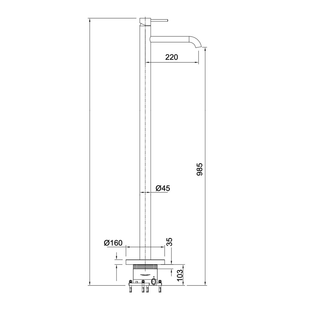 Miscelatore Lavabo freestanding senza scarico Collezione Vico LaBlù Miscelatore Lavabo freestanding senza scarico Collezione Vico LaBlù