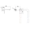 Miscelatore lavabo da parete senza scarico Collezione Braies LaBlù 4