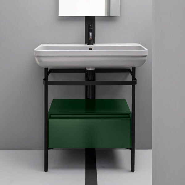 Mobile bagno a terra con cassetto e lavabo in ceramica 80 cm Collezione Legacy AXA vista prodotto per arredo bagno – Tuttidea