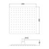 Soffione Doccia quadrato 20x20 cm Collezione Idro LaBlù Soffione Doccia quadrato 20x20 cm Collezione Idro LaBlù