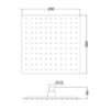 Soffione Doccia quadrato 25x25 cm Collezione Idro LaBlù