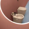 Wc e Bidet a terra filo muro in ceramica Collezione Piccola Eva AXA vista 4 per arredo bagno – Tuttidea