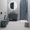 Wc e Bidet a terra filo muro in ceramica Collezione Piccola Eva AXA vista 7 per arredo bagno – Tuttidea