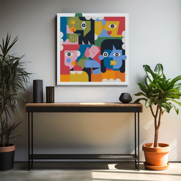 Quadro Stampa su Tela o Alluminio o Plexiglass Visi Astratti Telligraf
