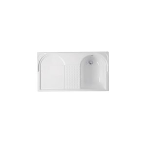 Vasca Lavapanni in Abs 106×60 DX per Duo Acquaceramica Colavene