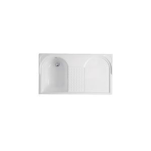 Vasca Lavapanni in Abs 106×60 SX per Duo Acquaceramica Colavene