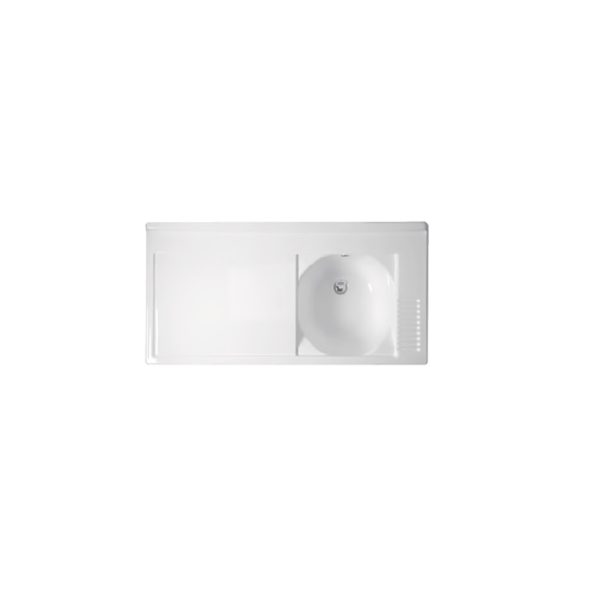 Vasca Lavapanni in Abs 130x65 DX per Active Wash Acquaceramica Colavene