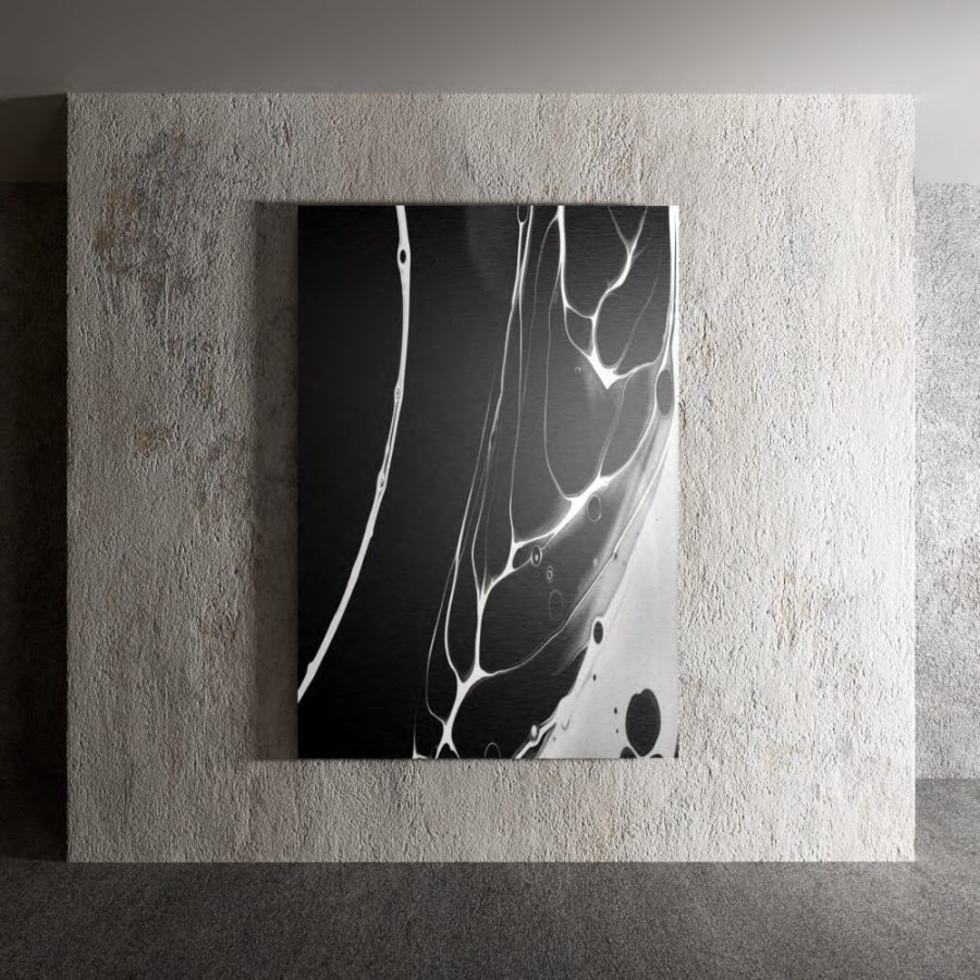 Quadro Stampa su Tela o Alluminio Abstract Black and White Telligraf