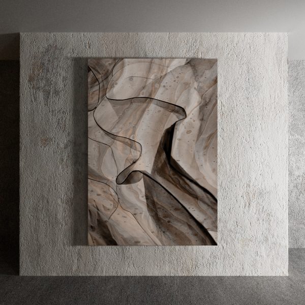 Quadro Stampa su Tela o Alluminio Abstract Materic Telligraf