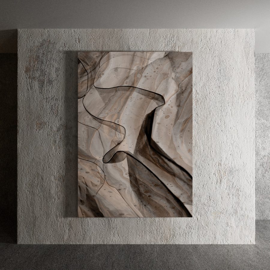 Quadro Stampa su Tela o Alluminio Abstract Materic Telligraf