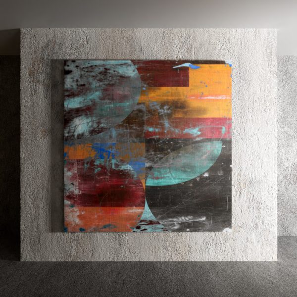 Quadro Stampa su Tela o Alluminio Abstract Geometric Paint Telligraf