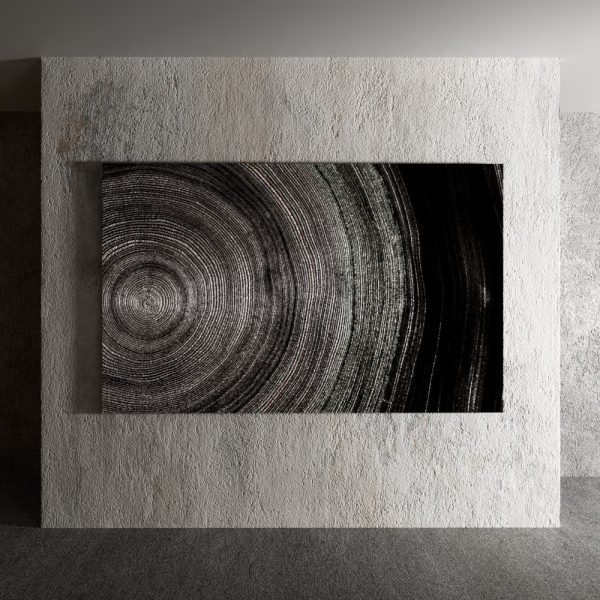 Quadro Stampa su Tela o Alluminio Abstract Spirale di Cerchi Telligraf