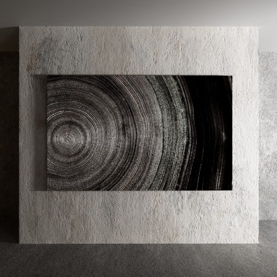 Quadro Stampa su Tela o Alluminio Abstract Spirale di Cerchi Telligraf
