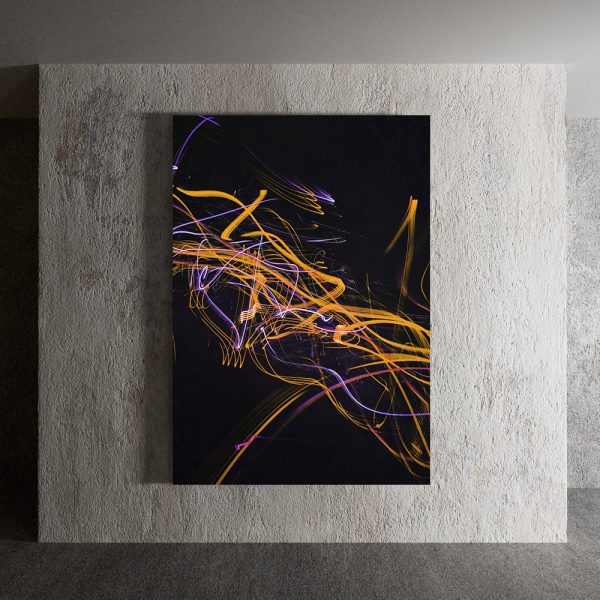 Quadro Stampa su Tela o Alluminio Abstract Fasci di Luce Telligraf