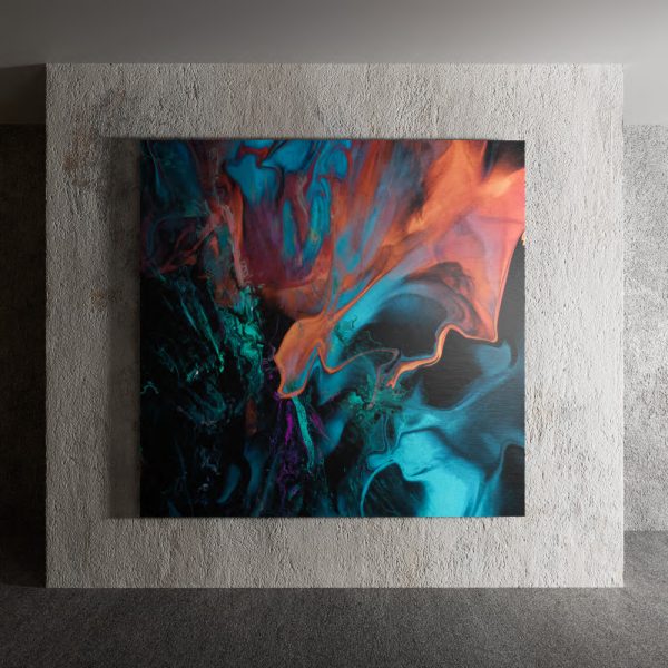 Quadro Stampa su Tela o Alluminio Abstract Giochi di Colore Telligraf