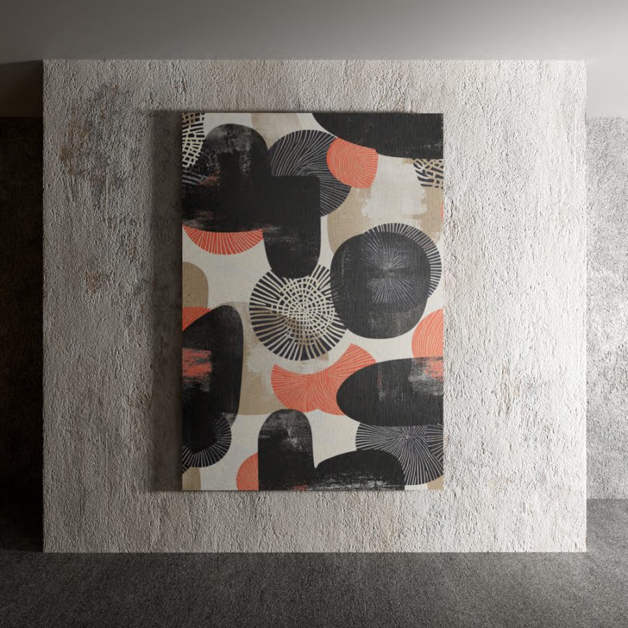 Quadro Stampa su Tela o Alluminio Abstract Cerchi di Colore Telligraf