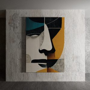 Quadro Stampa su Tela, Alluminio o Plexiglass Abstract Geometric Face Telligraf
