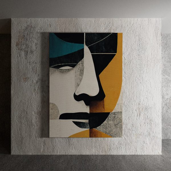 Quadro Stampa su Tela, Alluminio o Plexiglass Abstract Geometric Face Telligraf