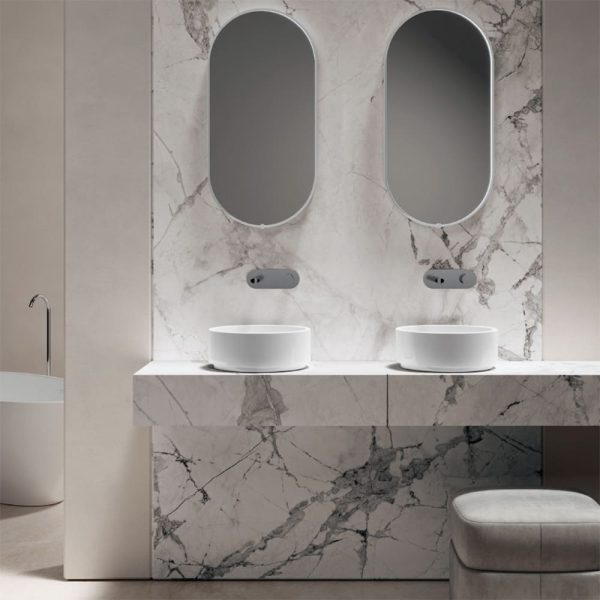 Lavabo in ceramica appoggio Ø30xh15 cm Collezione Oke&Hako Kerasan