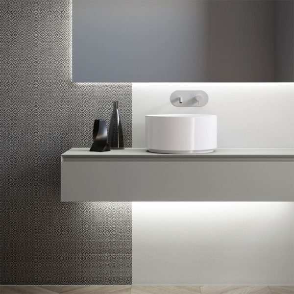 Lavabo in ceramica appoggio Ø40xh20 cm Collezione Oke&Hako Kerasan