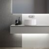 Lavabo da appoggio in ceramica Collezione Oke Kerasan in ambientazione bagno – Tuttidea