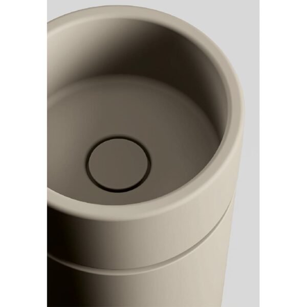 Dettaglio lavabo in ceramica con colonna Collezione Oke Kerasan per arredo bagno – Tuttidea