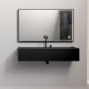 Lavabo sospeso o appoggio in ceramica 120x40 cm Collezione Kanaal Kerasan per arredo bagno – Tuttidea