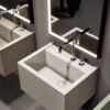 Lavabo sospeso o appoggio in ceramica 60x46 cm Collezione Kanaal Kerasan per arredo bagno – Tuttidea