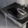 Lavabo in ceramica sospeso 80 cm Monoforo Collezione The New Yorker Kerasan