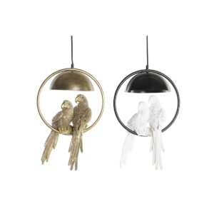 Lampadario DKD Home Decor Dorato Bianco 220 V 50 W (29,5 x 22 x 44,5 cm) (2 Unità)