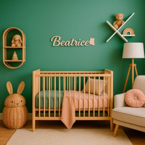 Scritta decorativa a parete BEATRICE in Legno, Forex o Alluminio Dibond Telligraf