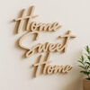 Scritta decorativa a parete HOME SWEET HOME in Legno, Forex o Alluminio Dibond Telligraf