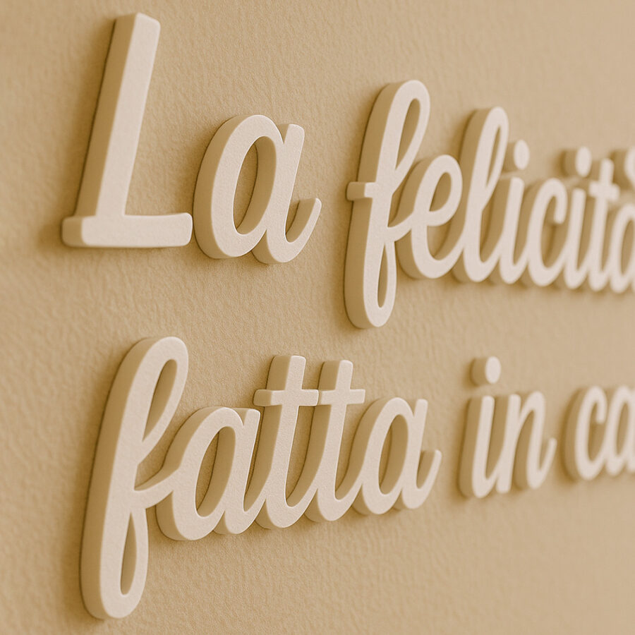 scritta decorativa parete telligraf tuttidea