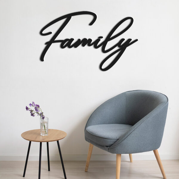 Scritta decorativa a parete FAMILY in Legno, Forex o Alluminio Dibond Telligraf
