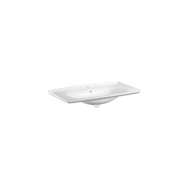 Lavabo con struttura in ceramica sospesa 100 cm Monoforo Collezione The New Yorker Kerasan