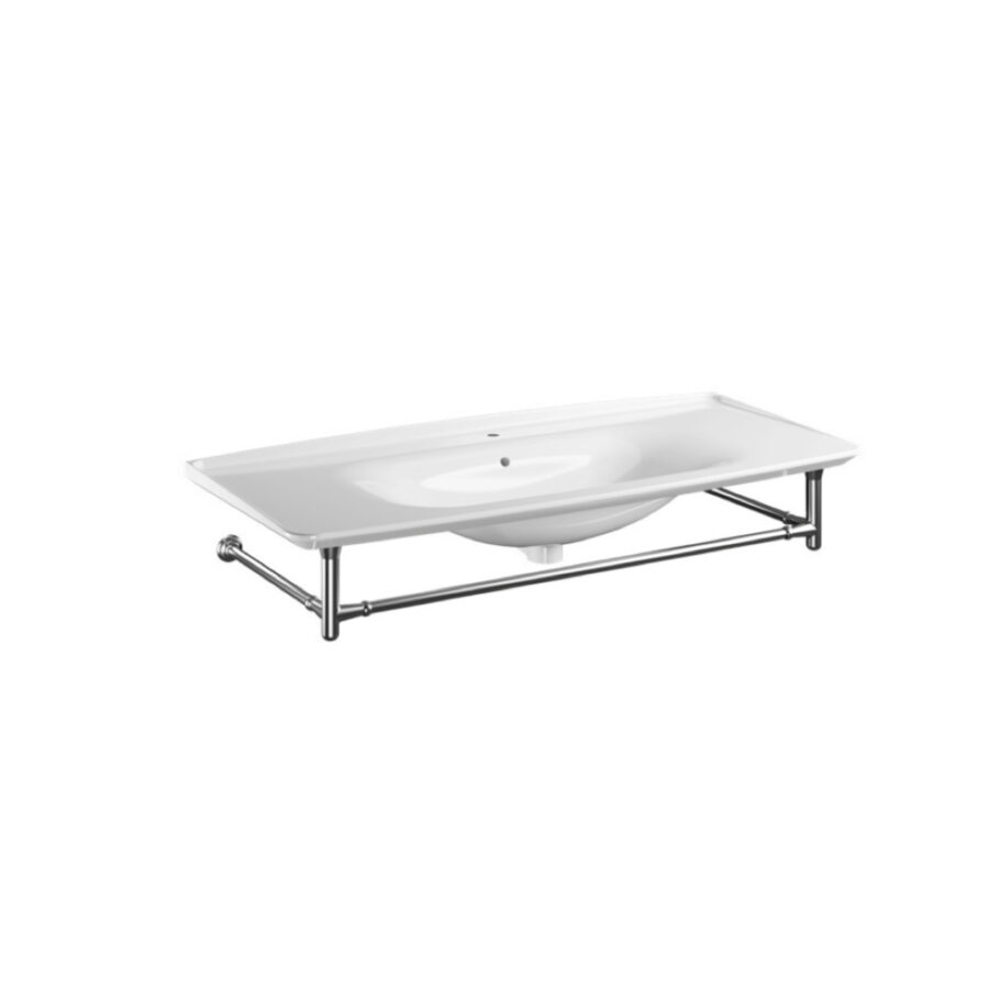 Lavabo con struttura in ceramica sospesa 100 cm Monoforo Collezione The New Yorker Kerasan