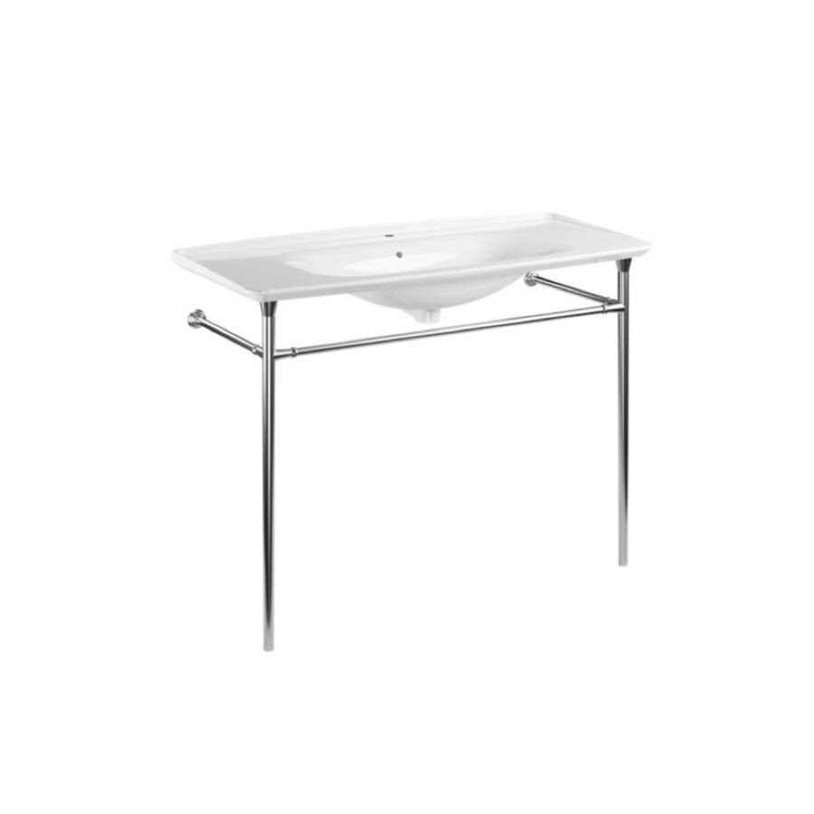 Lavabo con struttura in ceramica a terra 120 cm Monoforo Collezione The New Yorker Kerasan