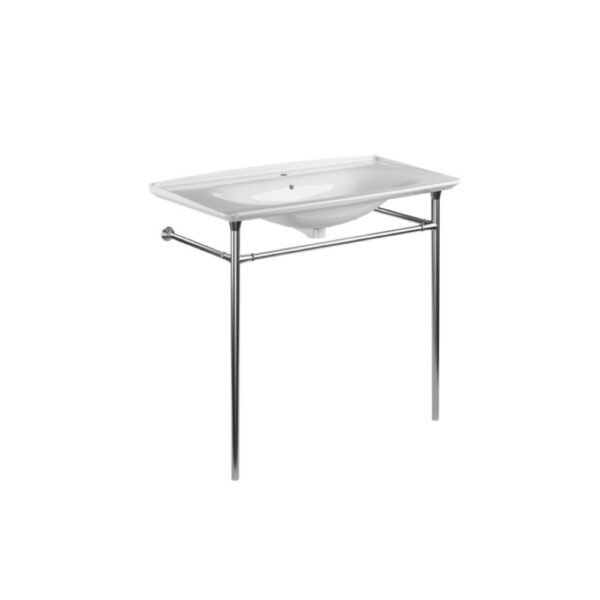 Lavabo con struttura in ceramica a terra 100 cm Monoforo Collezione The New Yorker Kerasan
