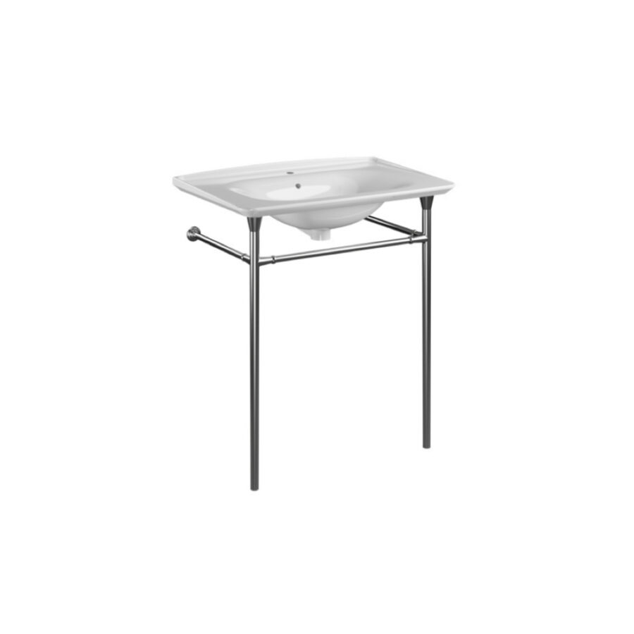 Lavabo con struttura in ceramica a terra 80 cm Monoforo Collezione The New Yorker Kerasan