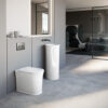 Lavabo in ceramica freestanding scarico a parete Collezione The New Yorker