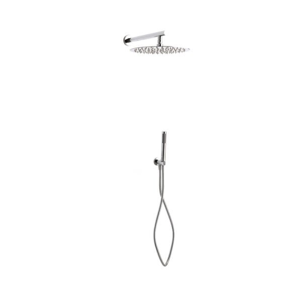 Set doccia completo tondo Tamanaco cromo con soffione e doccetta per rubinetteria e arredo bagno – Tuttidea