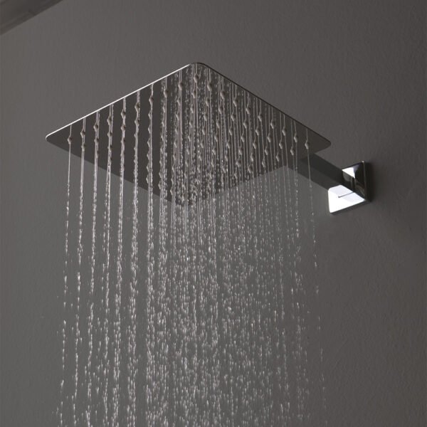 Dettagli set doccia quadrato Tamanaco cromo con soffione per rubinetteria e arredo bagno – Tuttidea