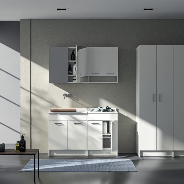Base mobile 60x50xH86 cm Colavene in ambientazione arredo lavanderia – Tuttidea
