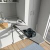 Base mobile con asse da stiro estraibile 45x60xH86 cm Colavene in ambientazione arredo lavanderia – Tuttidea