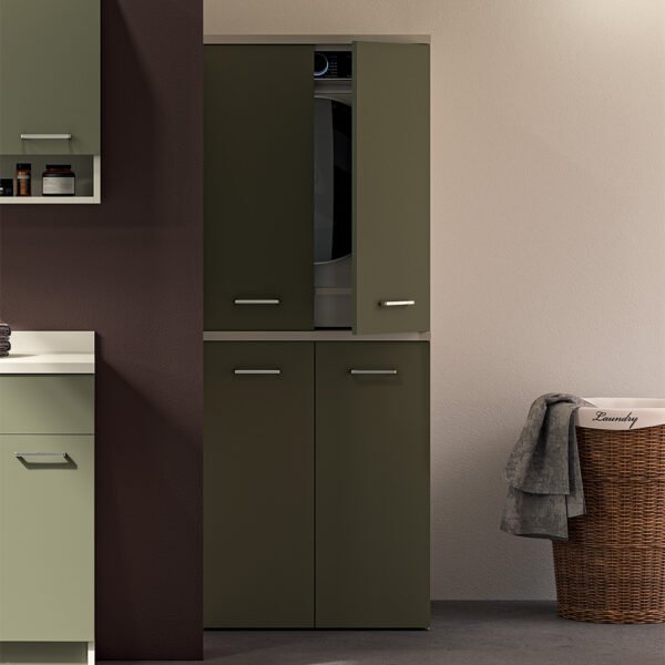 Base mobile contenitore per lavatrice e asciugatrice Colavene in ambientazione arredo lavanderia – Tuttidea