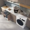 Base mobile con stendino estraibile 60x60xH86 cm Colavene vista alternativa per arredo lavanderia – Tuttidea