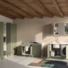Base mobile con stendino estraibile 60x60xH86 cm Colavene vista prodotto per arredo lavanderia – Tuttidea