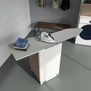 Base mobile movibile con asse da stiro collezione Lavanderia 4 colori 45x50xh90 cm Colavene