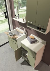 Lavatoio con mobile collezione Jolly Wash 4 colori 60x60xh86 cm Colavene