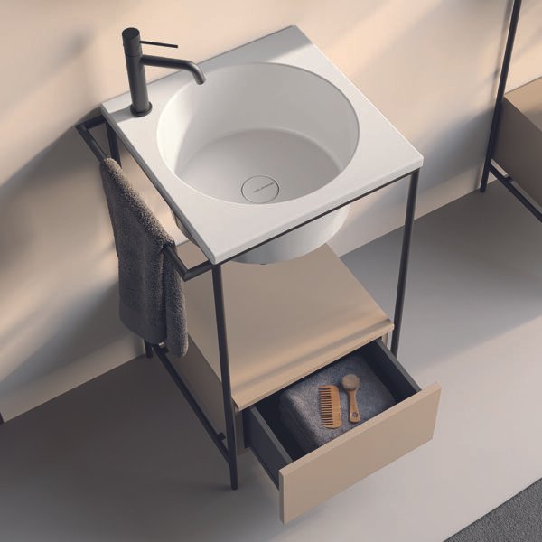 Lavabo in ceramica 48x48 cm con foro rubinetteria Collezione 20.26 Colavene